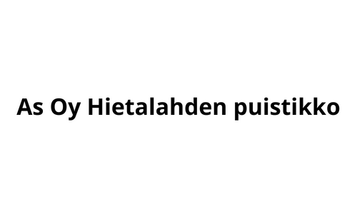 As Oy Hietalahden Puistikko